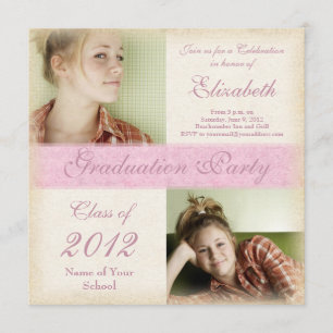 Convite A conclusão do ensino secundário da menina