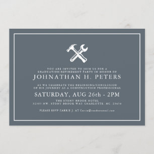 Convite A construção mínima Graduation Retirement convida