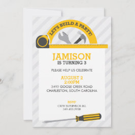 Convite A construção utiliza ferramentas o partido