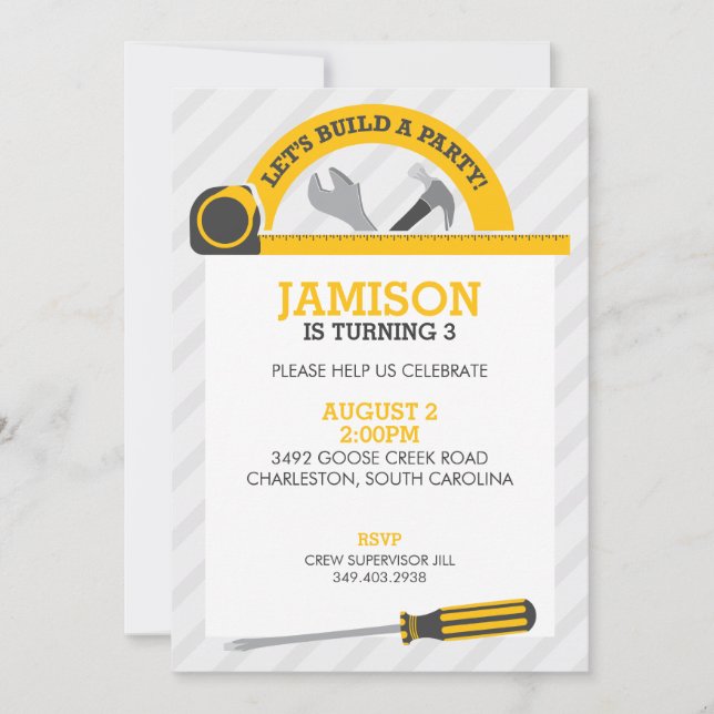 Convite A construção utiliza ferramentas o partido (Frente)