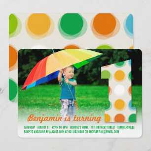 Convite A cor moderna distorcido pontilha a foto do