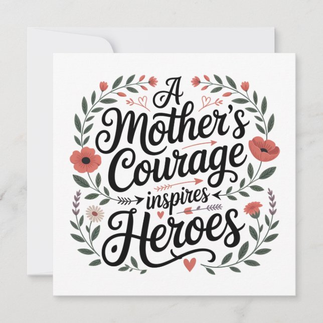 Convite A Coragem de uma Mãe Inspira Heróis (Frente)
