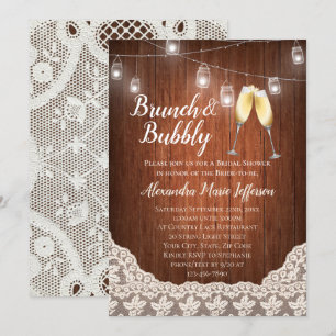 Convite A corda borbulhante do vintage da refeição matin