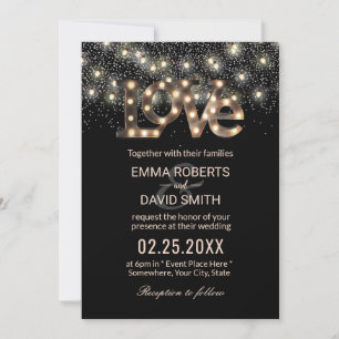 Convite A corda do sinal do amor ilumina o casamento