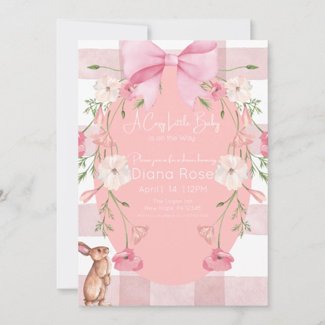 Convite A Cozy Little Baby Is on the Way Shower Invitation (Frente)