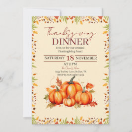 Convite A Cozy Thanksgiving Dinner Partie