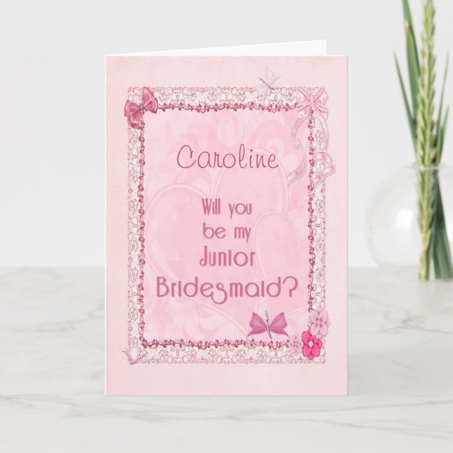 Convite A craft look Junior Bridesmaid invitation (Frente)