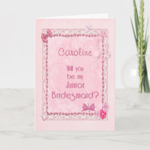 Convite A craft look Junior Bridesmaid invitation