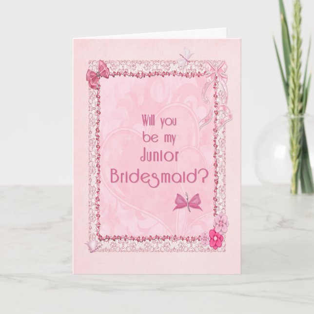 Convite A craft look Junior Bridesmaid invitation (Frente)