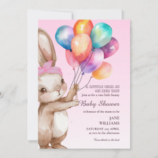 Convite A Cute Little Girl Baby Shower Invitation