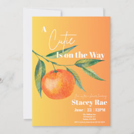 Convite A Cutie Is On The Way Baby Shower Invitation