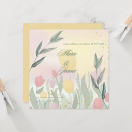 Convite A Delicate Tulip Wedding Celebration