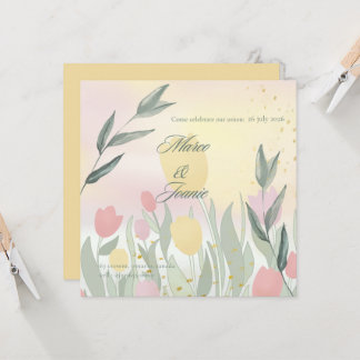Convite A Delicate Tulip Wedding Celebration
