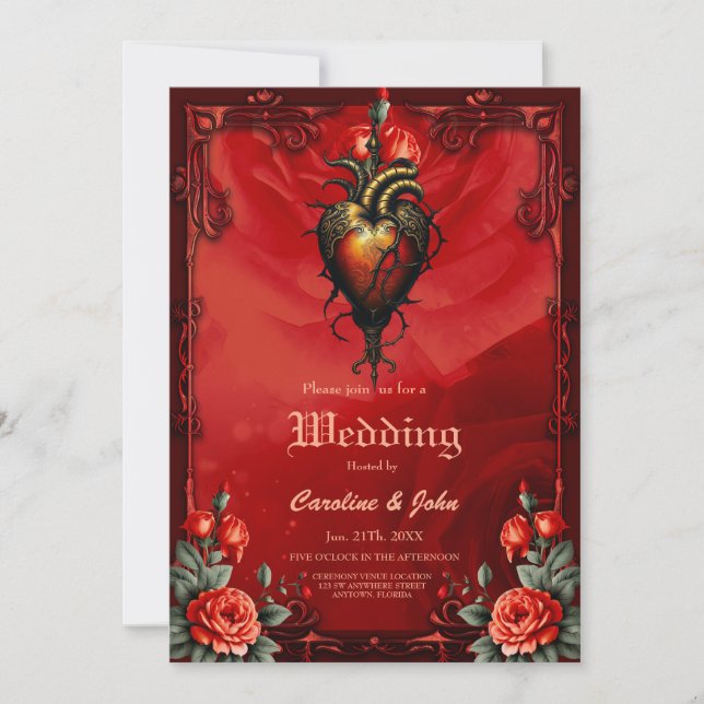 Convite A elegância gótica do coração (Frente)