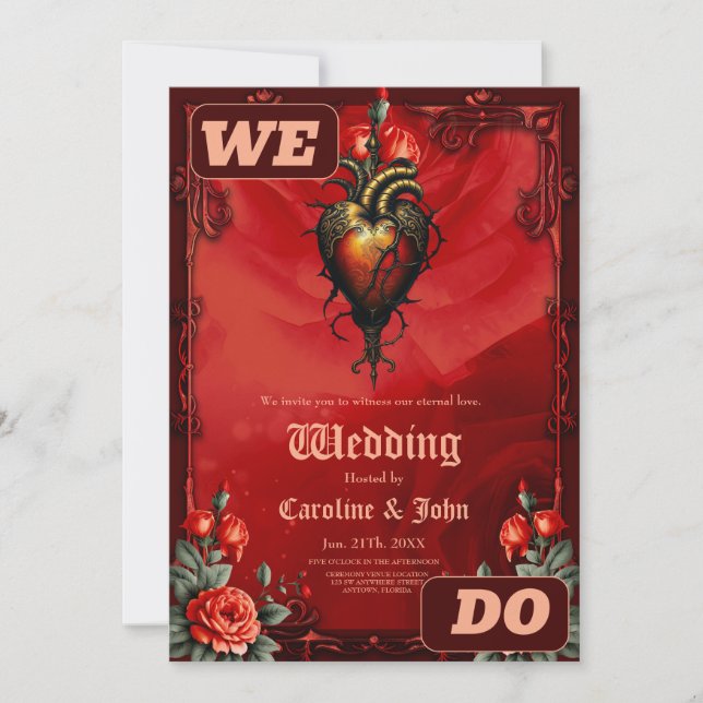 Convite A elegância gótica do coração (Frente)