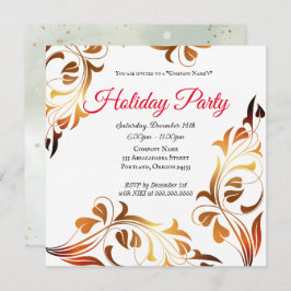 Convite à Empresa de Feriados de Ouro Elegante