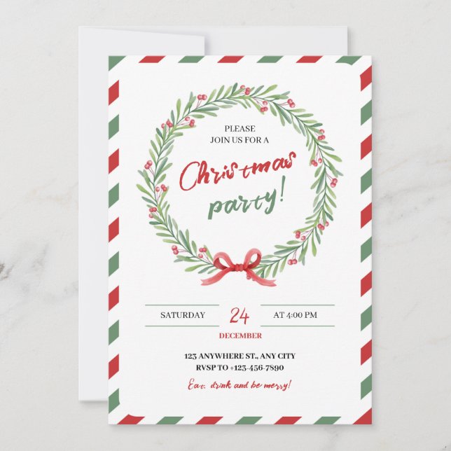 Convite A época mais maravilhosa do ano chegou (Frente)