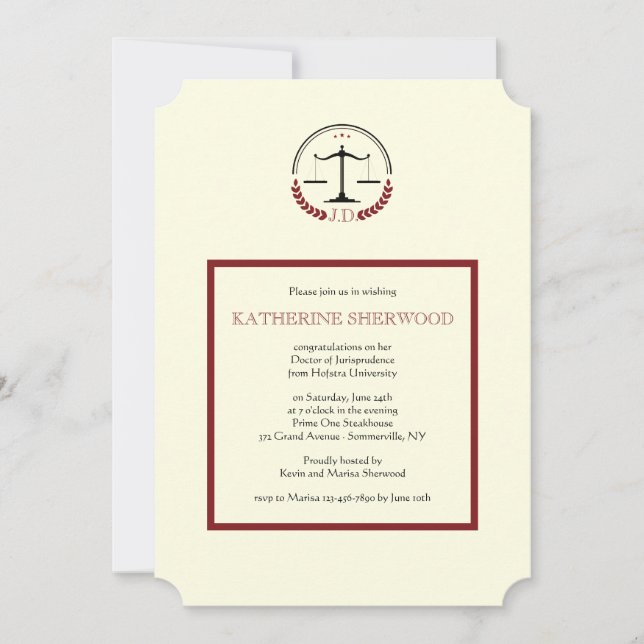 Convite à Escala de Justiça (Frente)