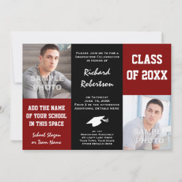 Convite A escola feita sob encomenda colore a graduação do