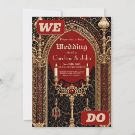 Convite A escura elegância do estilo gótico. O backgro