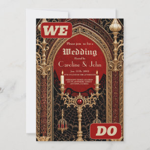 Convite A escura elegância do estilo gótico. O backgro