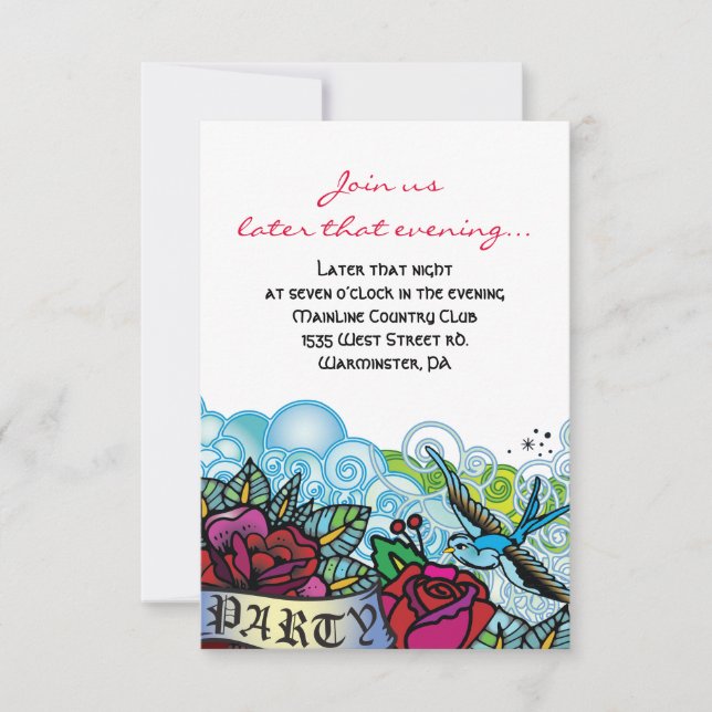 Convite A ESTRELA BLUEBIRD DE DAVID Bat Mitzvah (Frente)