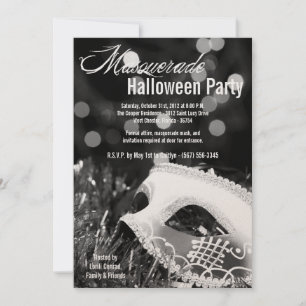 Convite à fantasia de Halloween de Mascarada pret