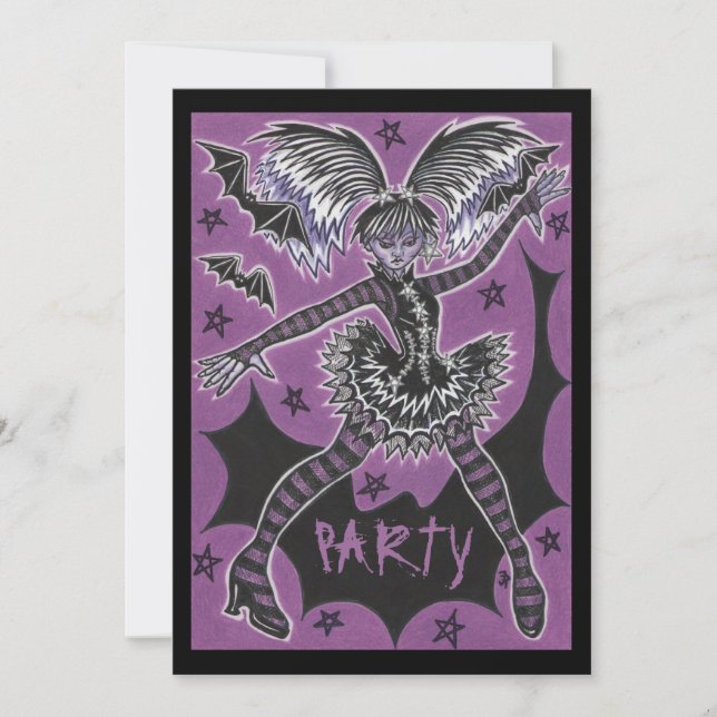 Convite à festa da Srta. Teen Halloween (Frente)