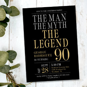 Convite A Festa de 90 Anos do Homem O Mito A Lenda