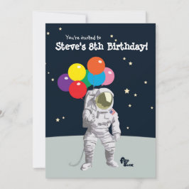 Convite à Festa de aniversário Astronauta