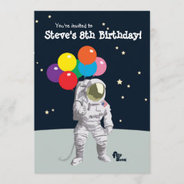 Convite à Festa de aniversário Astronauta