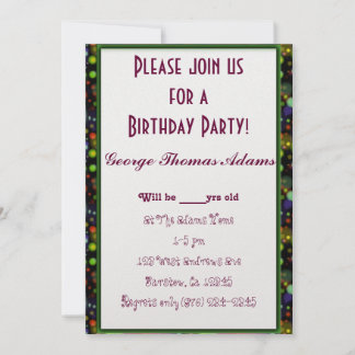 Convite A festa de aniversário Balloons o destino do teste