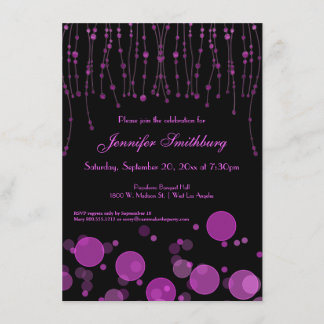 Convite A festa de aniversário cor-de-rosa elegante das