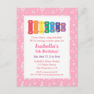 Convite A Festa de aniversário da Música Xilofônica Pareci