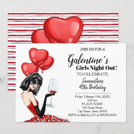Convite A Festa de aniversário das garotas da Galentine