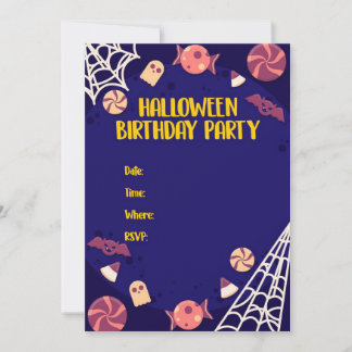 Convite à Festa de aniversário de Halloween