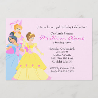 Convite à Festa de aniversario de meninas da Princ
