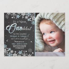 Convite A festa de aniversário de Onederland do inverno