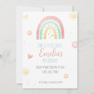 Convite à Festa de aniversário do Arco-Íris