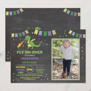 Convite A festa de aniversário do dragão convida a foto 