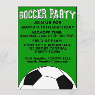 Convite A festa de aniversário do futebol caçoa o convit