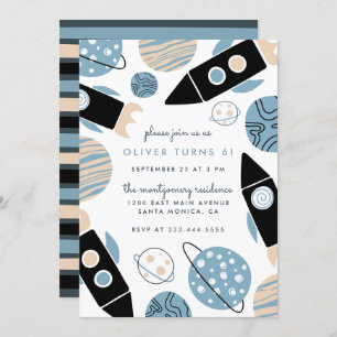 Convite A festa de aniversário dos miúdos do espaço do