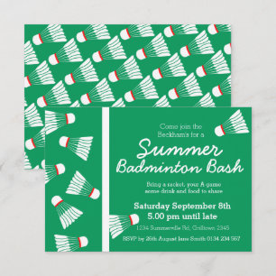 Convite A festa de bash de badminton de verão convida ver