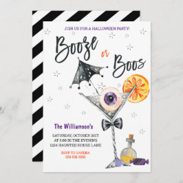 Convite à Festa de Boo ou Booze Halloween