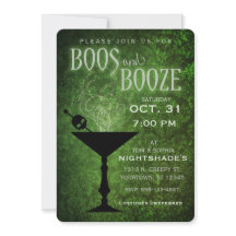 Convite à Festa de Boos e Booze Halloween