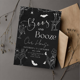 Convite à Festa de Boos e Booze Halloween
