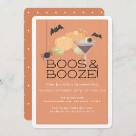 Convite à Festa de Boos e Booze Pumpkin no Hallowe