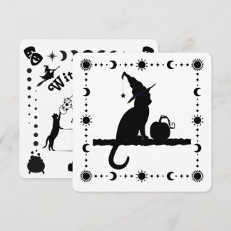 Convite à Festa de Bruxas de Gato de Bruxas
