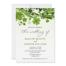 Convite à Festa de casamento de Shamrock irlandês