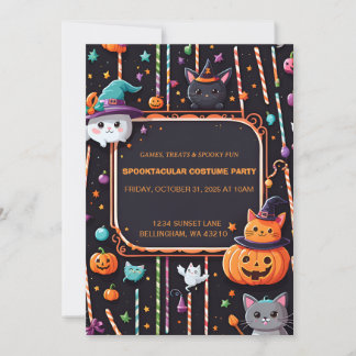 Convite à Festa de Dia das Bruxas Spooktacular